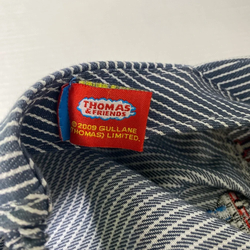 Vintage Thomas and Friends Boys Engineer Cap‎ Conductor Railroad Train Pinstripe
